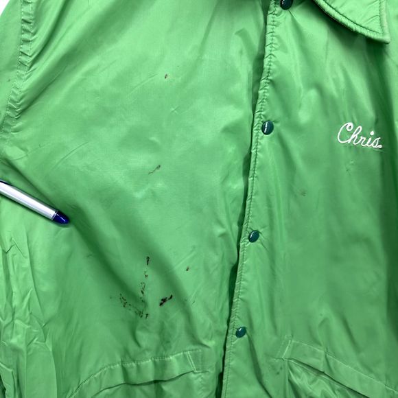 Pla-Jac by Dunbrooke Vtg Jacket Green Mehlville High School Sz Medium Chris USA - Picture 6 of 16